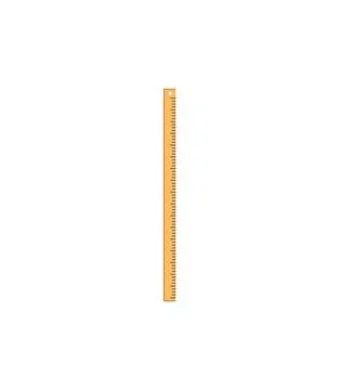 Straight ruler vector flat illustration. centimeter device Stock Illustration