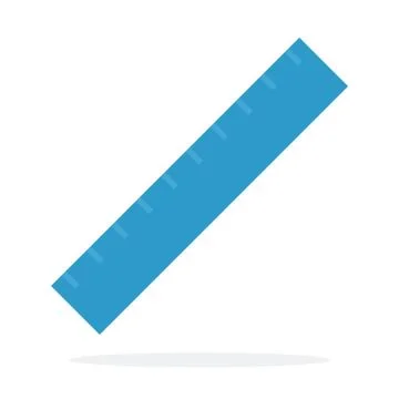 Straight ruler vector flat isolated Stock Illustration