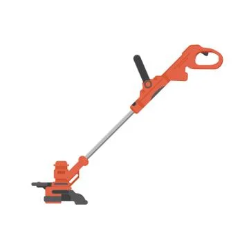 Straight shaft string trimmer . Stock Illustration