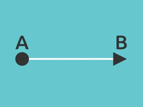 Straight simple solution concept Stock Illustration