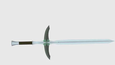 Straight sword 3D Model
