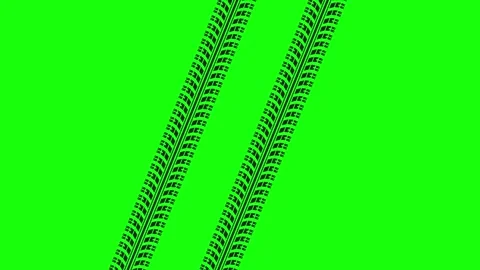 Straight tyre print 3 Stock Footage 274306671