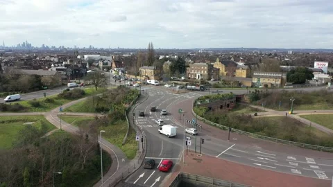 STRAIGHT VEHICLES TRACKING SHOT ON FREEWAY AERIAL Stock-Footage 149902432