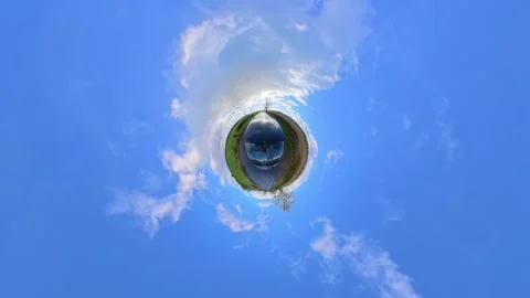 Straight UP View to Sky and Clouds During Long British Road Travel Stock Footage 333710201