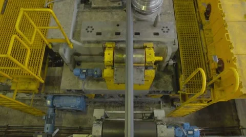 Straightening process of rails Stock Footage 67491389