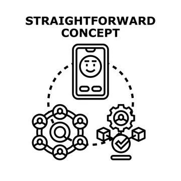 Straightforward concept illustrating easy problem solving Stock Illustration