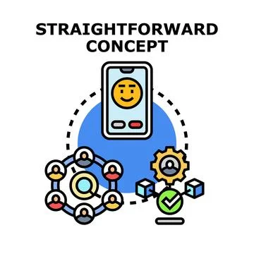 Straightforward concept illustrating easy problem solving Ilustração Stock