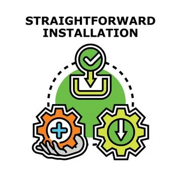 Straightforward installation concept for software setup progress Stock Illustration