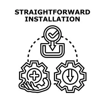 Straightforward installation concept for software setup progress Stock Illustration