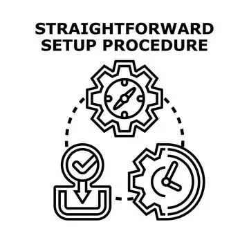 Straightforward setup procedure for business optimization Stockillustratie