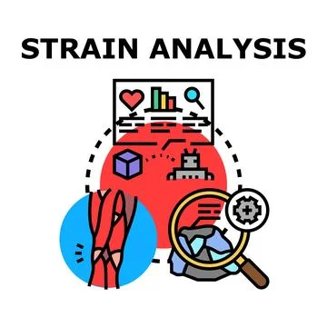 Strain analysis concept with data and material examination イラスト素材