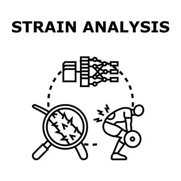 Strain analysis concept vector illustration analyzing stress Stock Illustration