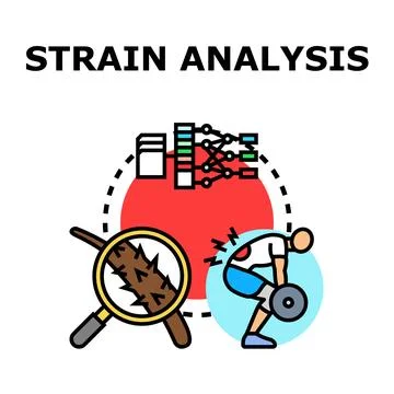 Strain analysis concept vector illustration analyzing stress 스톡 일러스트