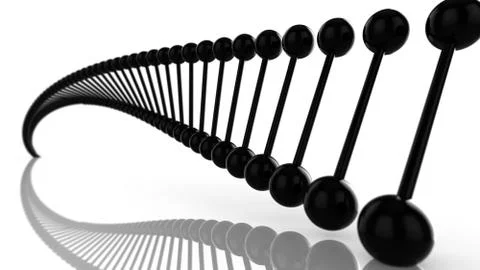 Strain with black genes rotating Illustrazione stock