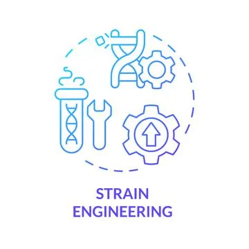 Strain engineering blue gradient concept icon Illustrazione stock