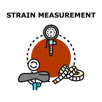 Strain measurement concept for engineering and scientific analysis Stock Illustration