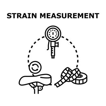 Strain measurement concept for engineering and scientific analysis Stock Illustration