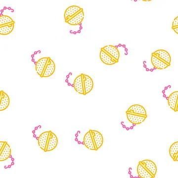 Strainer on chain tea vector seamless pattern イラスト素材