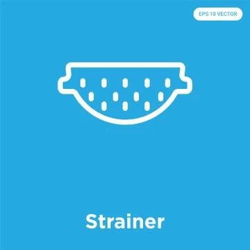 Strainer icon isolated on blue background Illustrazione stock gratuita