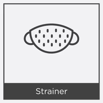 Strainer icon isolated on white background Free Stock Illustration