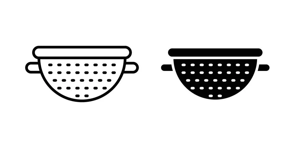 Strainer icon set, collection of vector icons Stock Illustration