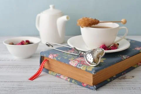 Strainer in the shape of heart Foto stock