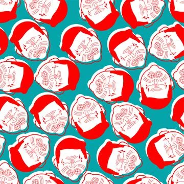 Straining face pattern seamless. Tense face guy background. Grimacing man tex Stock Illustration