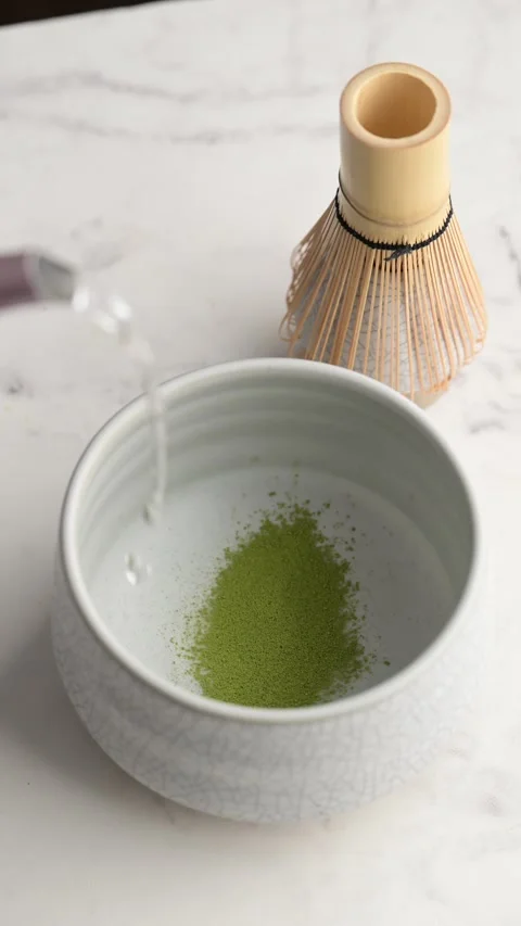 Straining matcha to fine powder Stock-Footage 270799353