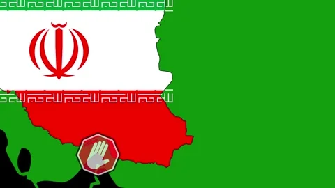 Strait of Hormuz Blockade Concept Map with Stop Symbol 스톡 동영상 332632443