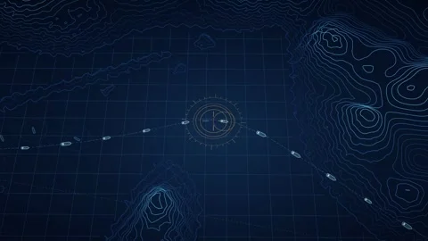 Strait of Hormuz Navigation Map Animation Maritime Transit Visualization Stock Footage 341915018