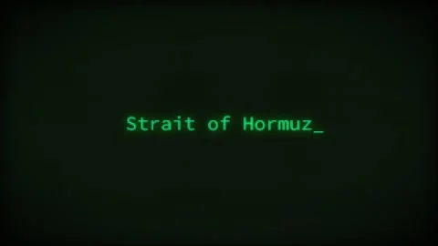 Strait of Hormuz, Typing Text, Retro Computer Screen Stock Footage 311935929