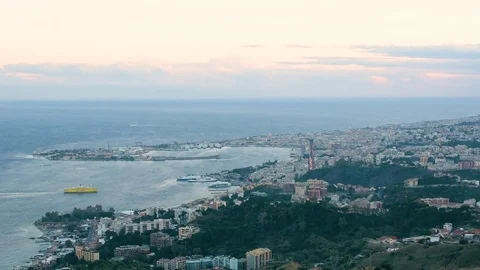 Strait of Messina Stock Footage 79800806