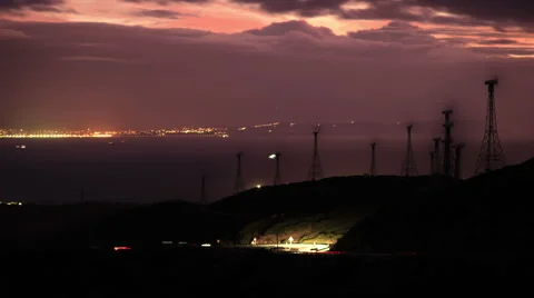 Strait timelapse by night Stock Footage 1065194