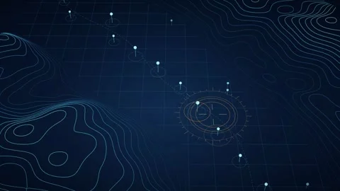 Strait Transit Queue Delta Visualization Abstract Data Flow Animation Seamless Stock Footage 341914176