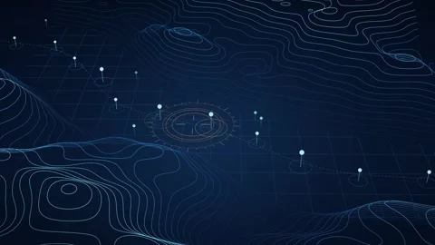 Strait Transit Queue Visualization Nautical Navigation Route Abstract Oceanic Stock Footage 341914127