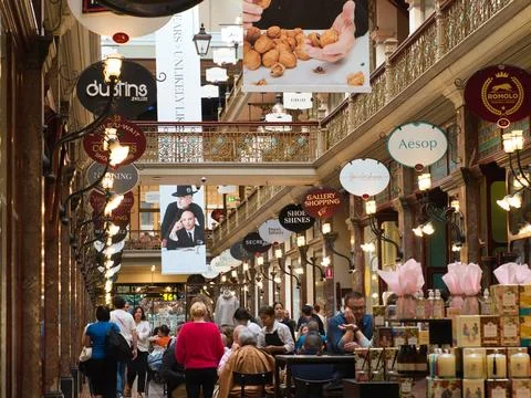 Strand Arcade - Cafes Stock Photos