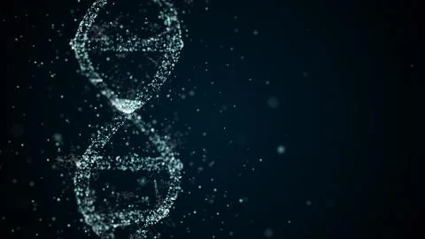 Strand dna molecule modifying under the influence of some virus or other factors Illustrazione stock