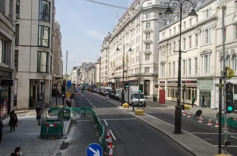 The Strand road, Westminster elevated view Stock Photos