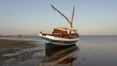 Stranded African Boat 2 Stock Footage 231710991