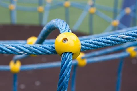 Stranded blue rope Stock Photos