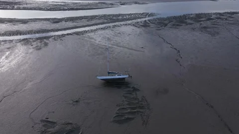 Stranded Boat Stock Footage 148057916