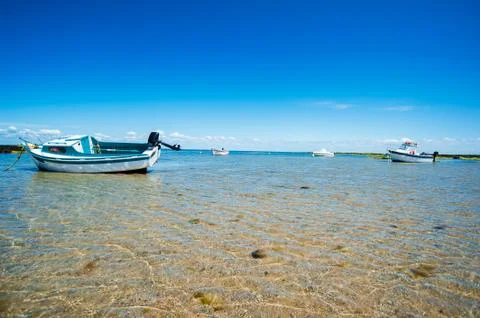 Stranded boats Stock Photos