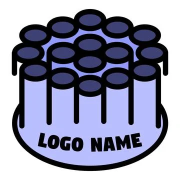 Stranded cable logo icon color outline vector Stockillustratie