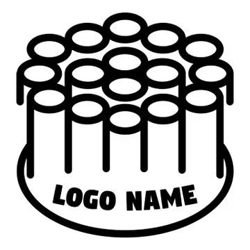 Stranded cable logo icon, outline style Illustrazione stock