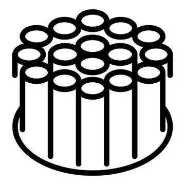 Stranded fiber optic cable icon, outline style Stock Illustration