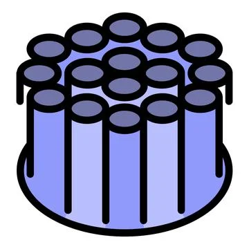 Stranded fiber optic cable icon color outline vector Stock Illustration