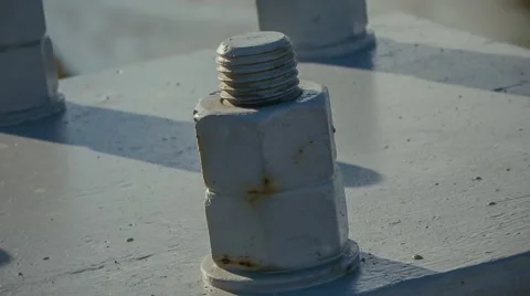 Stranded nut on the bolt 스톡 동영상 55805894