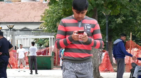 Stranded Refugees in Belgrade Stock-Footage 68042167