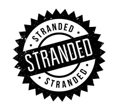 Stranded rubber stamp Stock Illustration