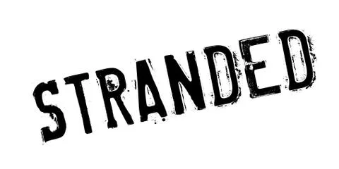 Stranded rubber stamp Stock Illustration